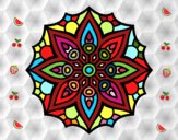 Dibujo Mandala simetría sencilla pintado por sofiydam