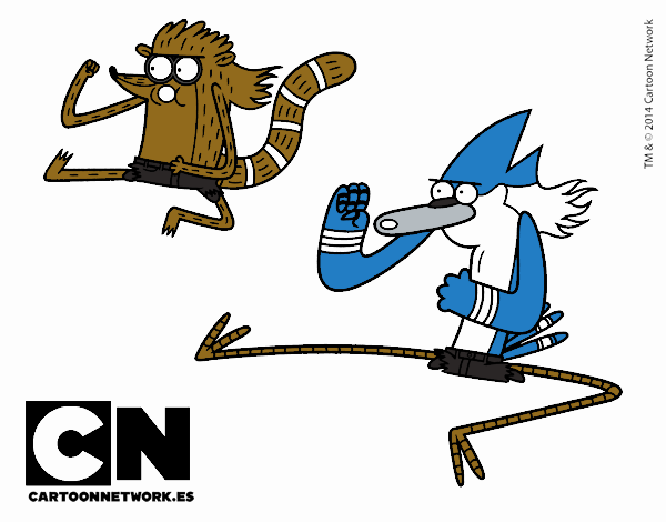 Mordecai y Rigby karatekas