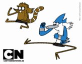 Mordecai y Rigby karatekas