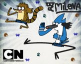 Mordecai y Rigby karatekas