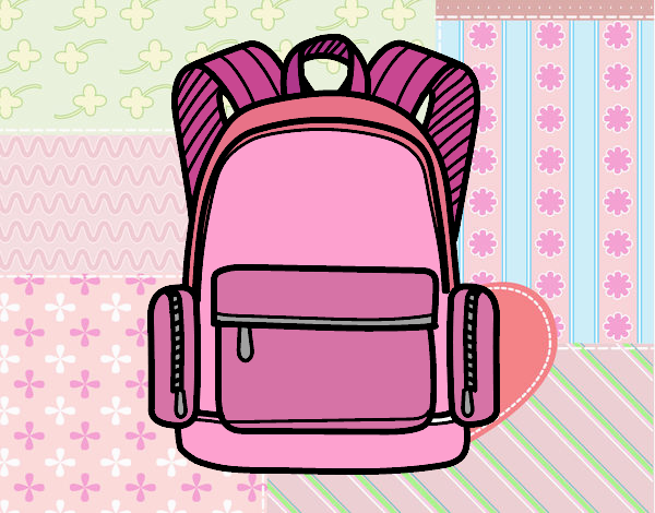 mochila escolar rosa