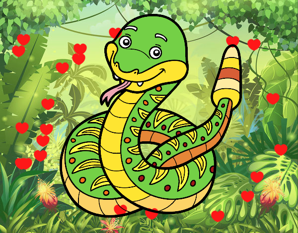 Una serpiente de cascabel