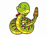 Una serpiente de cascabel