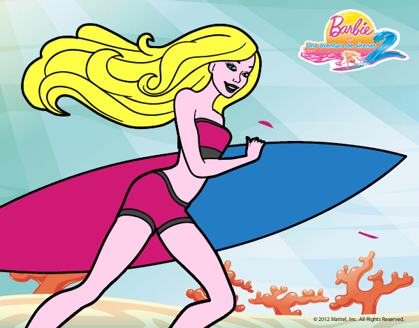 Barbie corre al agua