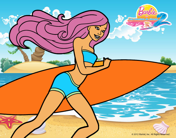 Barbie corre al agua