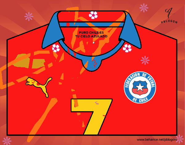 Camiseta del mundial de fútbol 2014 de Chile