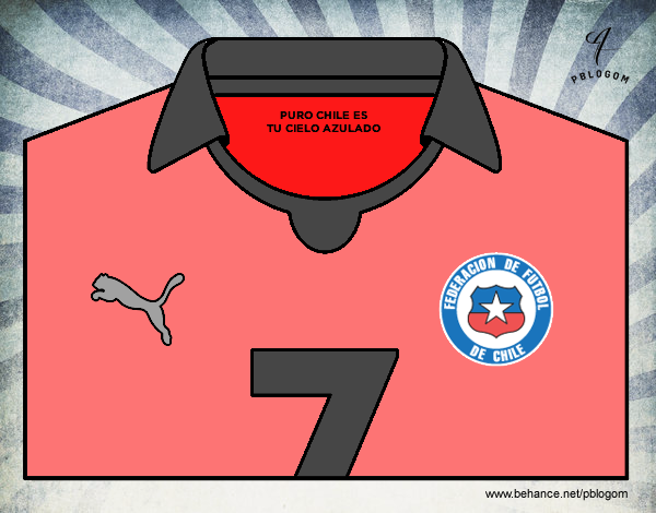 Camiseta del mundial de fútbol 2014 de Chile