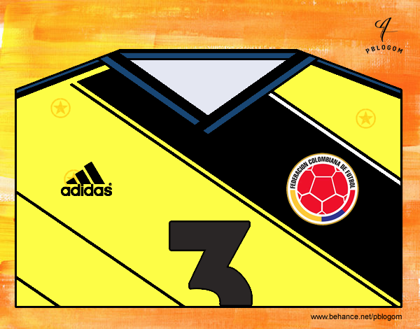 Camiseta del mundial de fútbol 2014 de Colombia