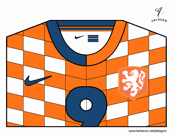 Camiseta del mundial de fútbol 2014 de Holanda