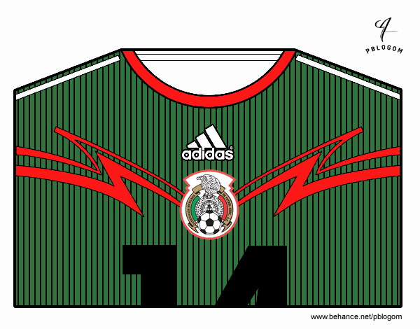 Camiseta del mundial de fútbol 2014 de México