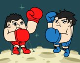 Dibujo Combate de boxeo pintado por keonii