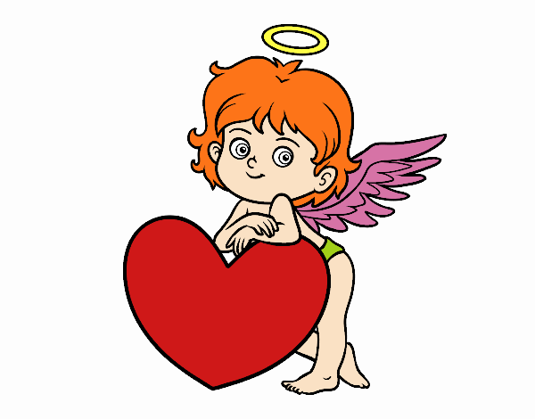 Cupido y un corazón