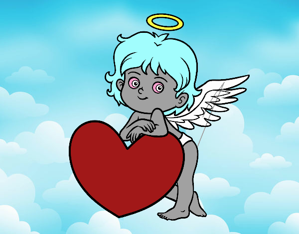 Cupido y un corazón