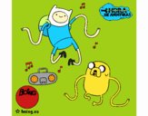 Finn y Jake escuchando música