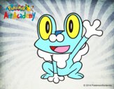 Froakie saludando