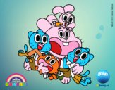 Gumball y amigos contentos