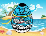 Dibujo Huevo de Pascua estampado floral pintado por tomasfranc