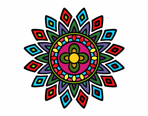 Dibujo Mandala destellos pintado por sofiydam