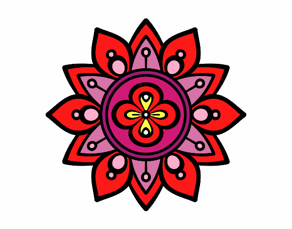 Dibujo Mandala flor de loto pintado por fer046