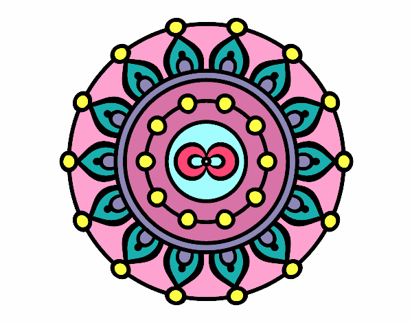 Dibujo Mandala meditación pintado por fer046