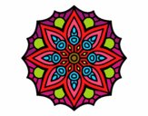 Dibujo Mandala simetría sencilla pintado por keonii