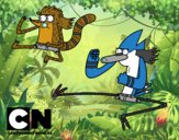 Mordecai y Rigby karatekas