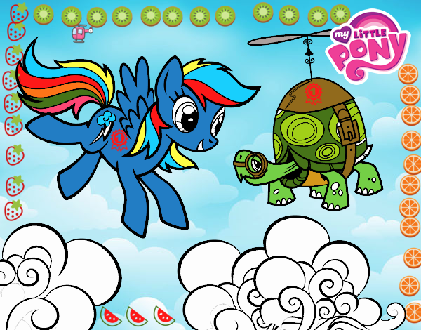 Rainbow Dash y la tortuga tanque