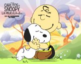 Snoopy y Carlitos abrazados