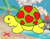 Tortuga con corazones