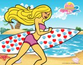 Barbie corre al agua