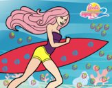 Barbie corre al agua