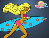 Barbie corre al agua