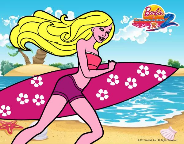 Barbie corre al agua