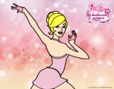 Dibujo Barbie en postura de ballet pintado por Sosa2005