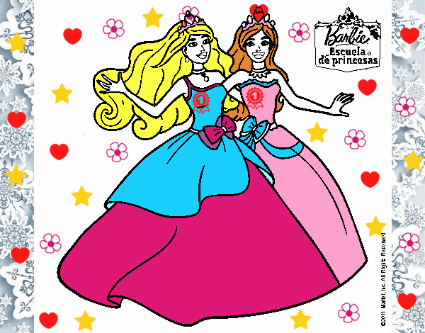 Barbie y su amiga súper felices