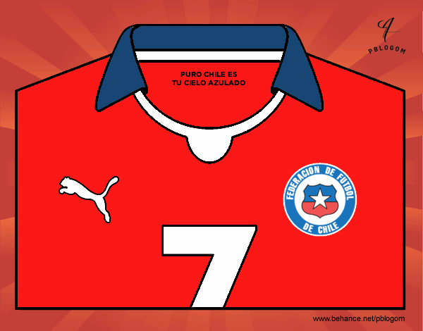 Camiseta del mundial de fútbol 2014 de Chile