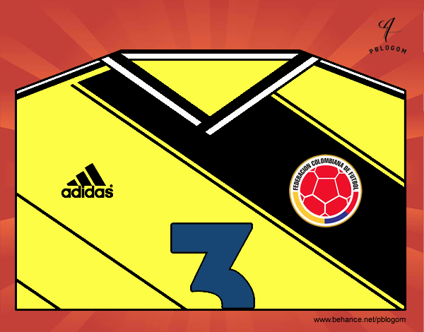 Camiseta del mundial de fútbol 2014 de Colombia