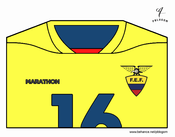 Camiseta del mundial de fútbol 2014 de Ecuador