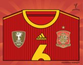 Camiseta del mundial de fútbol 2014 de España