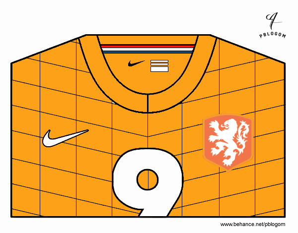 Camiseta del mundial de fútbol 2014 de Holanda