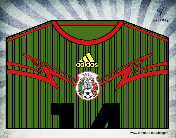 Camiseta del mundial de fútbol 2014 de México