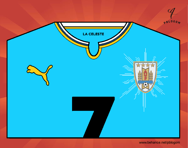 Camiseta del mundial de fútbol 2014 de Uruguay