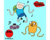 Finn y Jake escuchando música