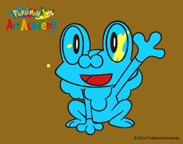 Froakie saludando