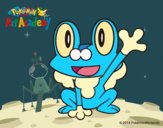 Froakie saludando