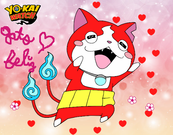 Jibanyan super feliz