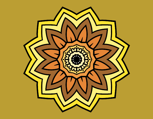 Mandala flor de girasol