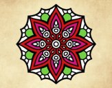 Dibujo Mandala simetría sencilla pintado por -xavi-