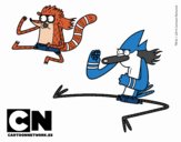 Mordecai y Rigby karatekas