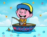 Niño pescando